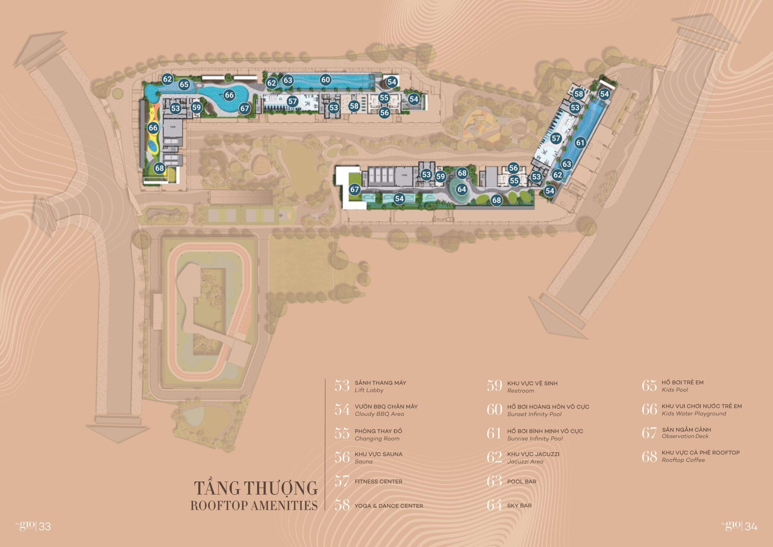 Tiện ích 4 tiện ích tầng thượng